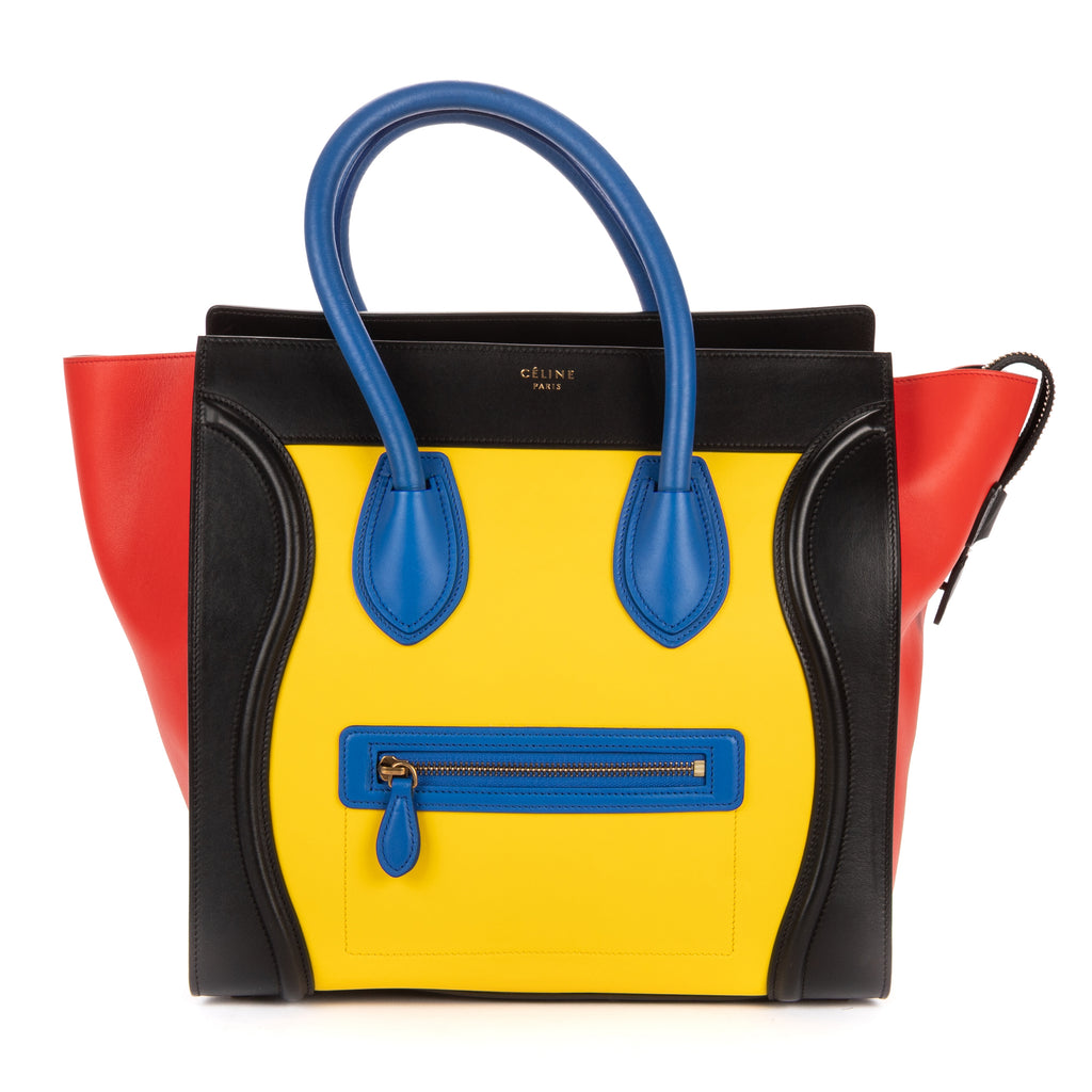 Bolso de mano Multicolor Equipaje Piel de becerro lisa Roja