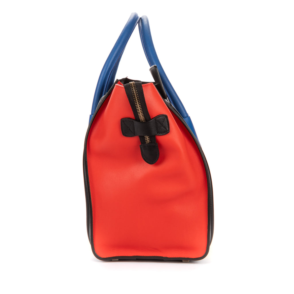 Bolso de mano Multicolor Equipaje Piel de becerro lisa Roja
