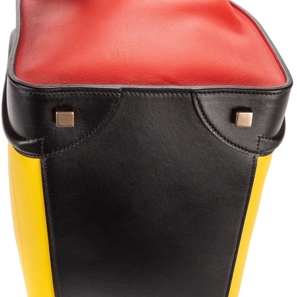 Bolso de mano Multicolor Equipaje Piel de becerro lisa Roja