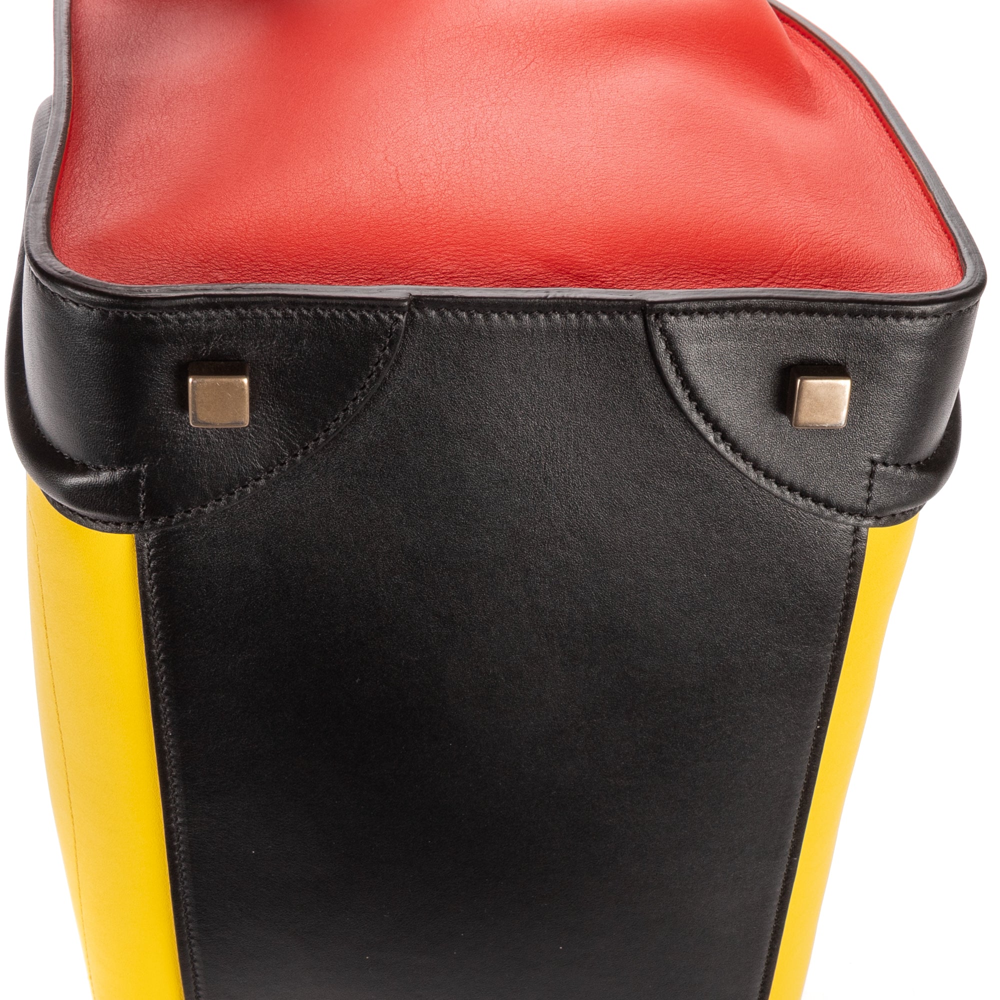Bolso de mano Multicolor Equipaje Piel de becerro lisa Roja
