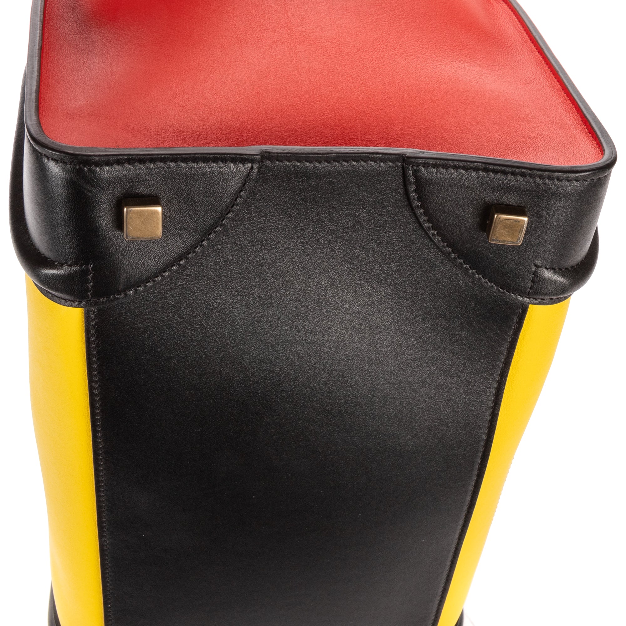 Bolso de mano Multicolor Equipaje Piel de becerro lisa Roja