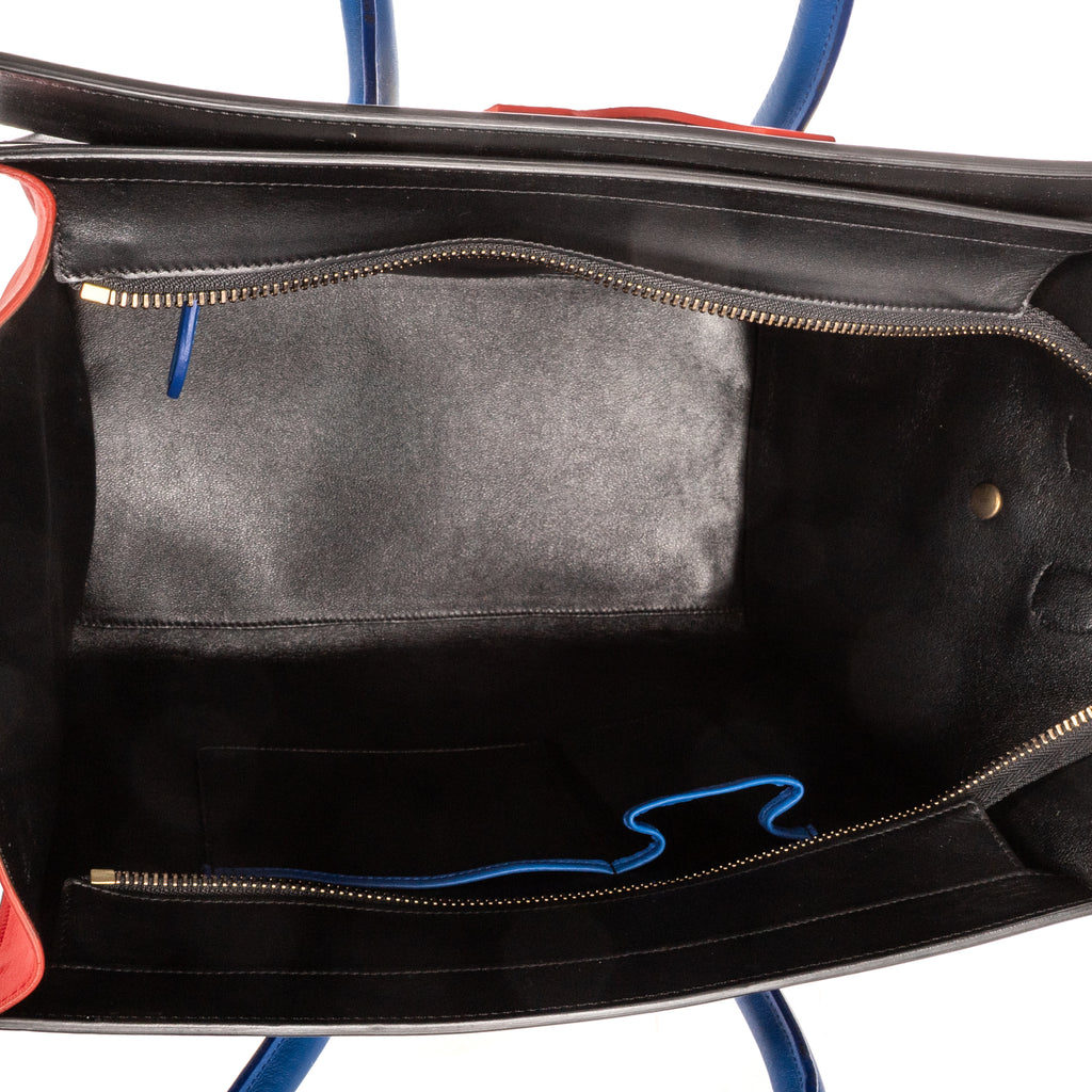 Bolso de mano Multicolor Equipaje Piel de becerro lisa Roja
