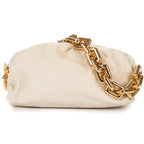 Handbag Chain Pouch Ivory Soft Calfskin Leather