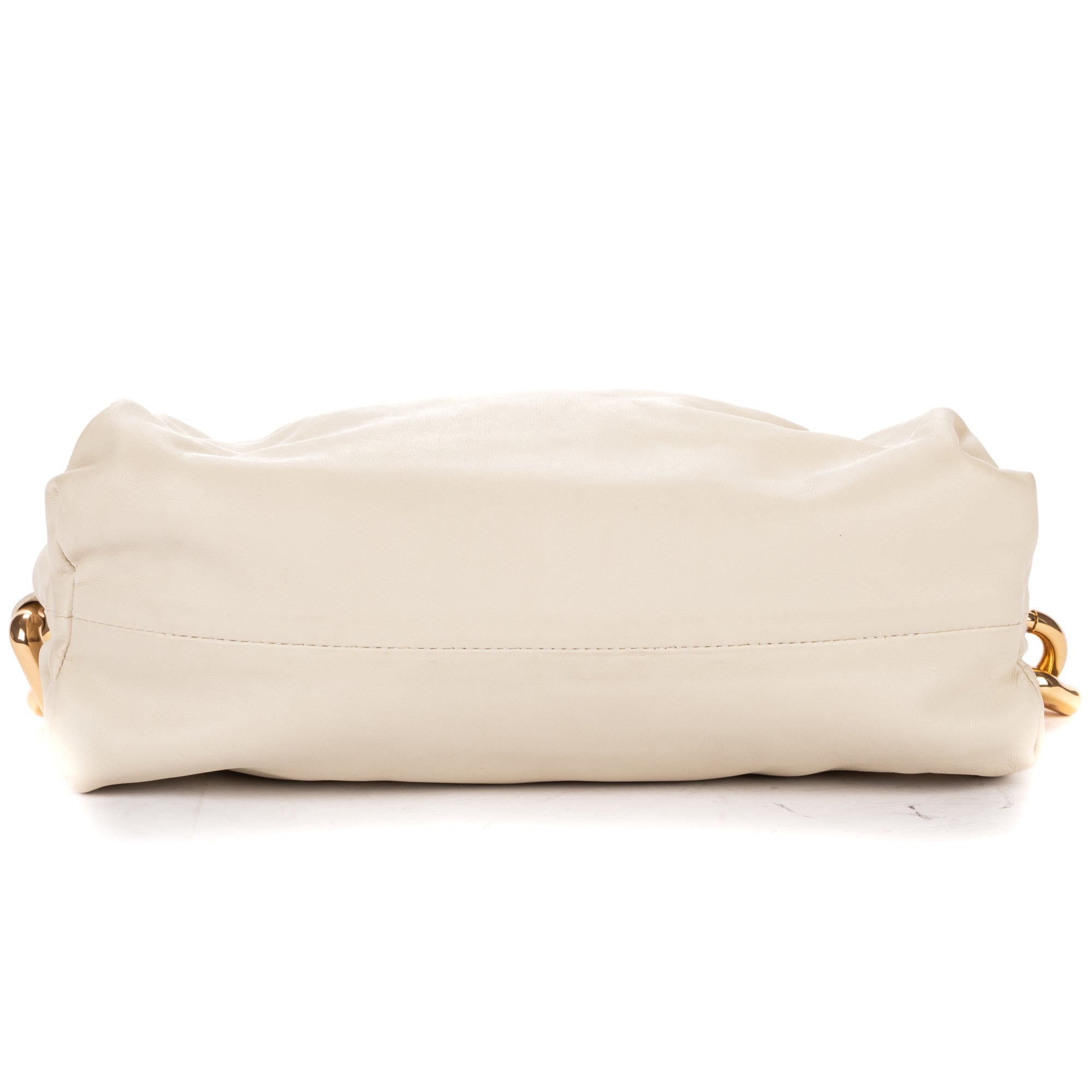 Handbag Chain Pouch Ivory Soft Calfskin Leather