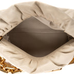 Handbag Chain Pouch Ivory Soft Calfskin Leather