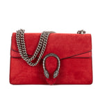 Shoulder Bag Medium Dionysus Chain Crossbody Medium Red Suede Leather