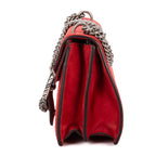 Shoulder Bag Medium Dionysus Chain Crossbody Medium Red Suede Leather