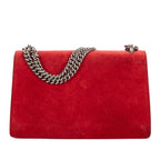 Shoulder Bag Medium Dionysus Chain Crossbody Medium Red Suede Leather