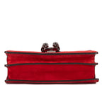 Shoulder Bag Medium Dionysus Chain Crossbody Medium Red Suede Leather