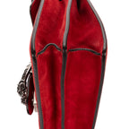 Shoulder Bag Medium Dionysus Chain Crossbody Medium Red Suede Leather