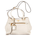 Shoulder Bag Convertible Open Tote Ivory Vitello Phenix Leather