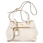 Shoulder Bag Convertible Open Tote Ivory Vitello Phenix Leather