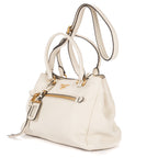 Shoulder Bag Convertible Open Tote Ivory Vitello Phenix Leather