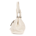 Shoulder Bag Convertible Open Tote Ivory Vitello Phenix Leather