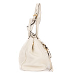 Shoulder Bag Convertible Open Tote Ivory Vitello Phenix Leather
