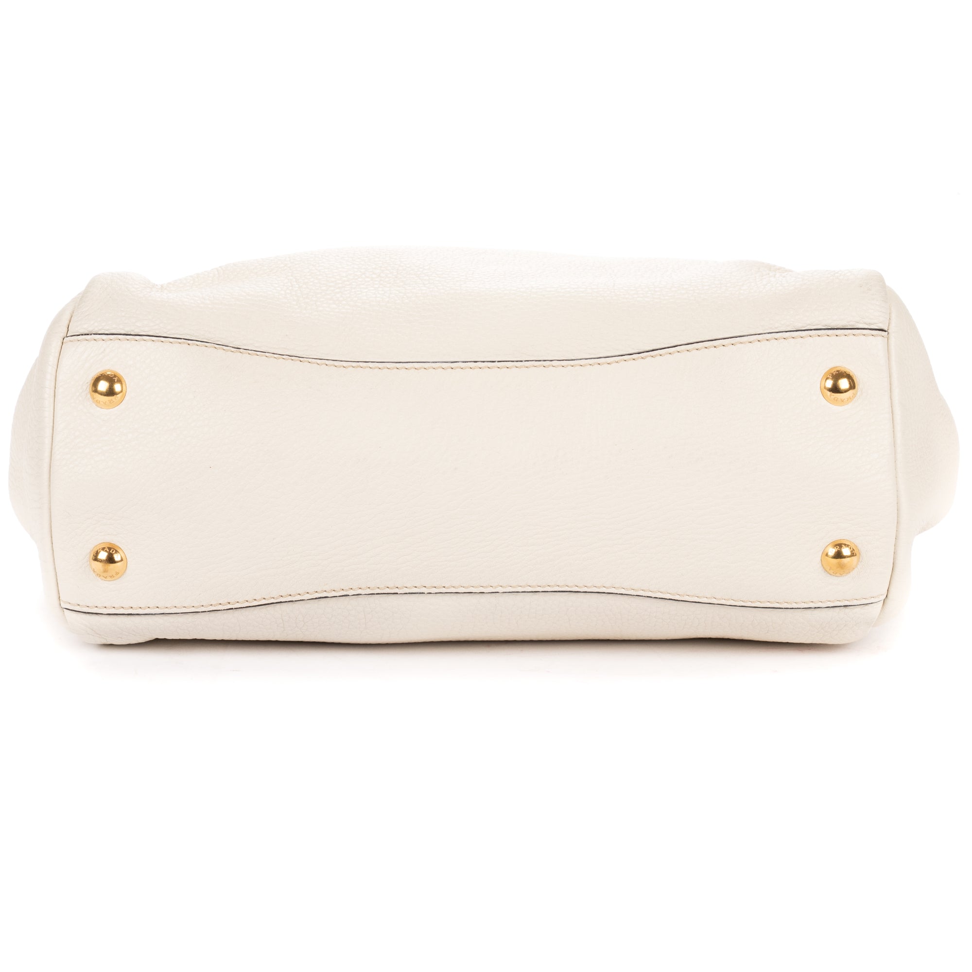 Shoulder Bag Convertible Open Tote Ivory Vitello Phenix Leather