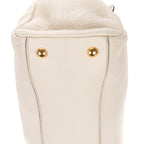 Shoulder Bag Convertible Open Tote Ivory Vitello Phenix Leather