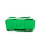 Shoulder Bag Micro Candy Cassette Crossbody Micro Green Intrecciato Leather