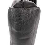 Shoulder Bag Medium Bamboo Daily Top Handle Black Grained Calfskin Leather