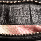 Shoulder Bag Medium Bamboo Daily Top Handle Black Grained Calfskin Leather