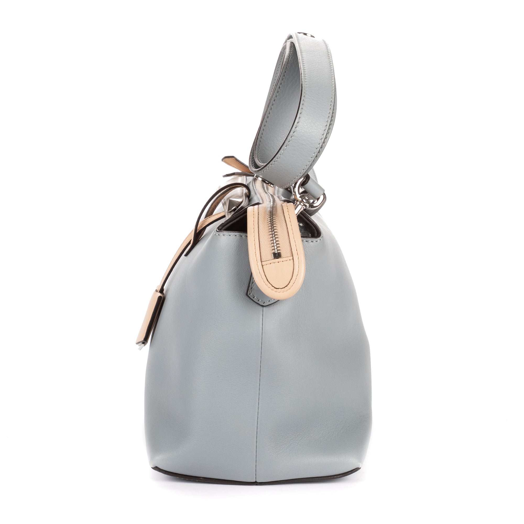 Sac porté épaule By The Way Medium en cuir de veau souple bleu clair