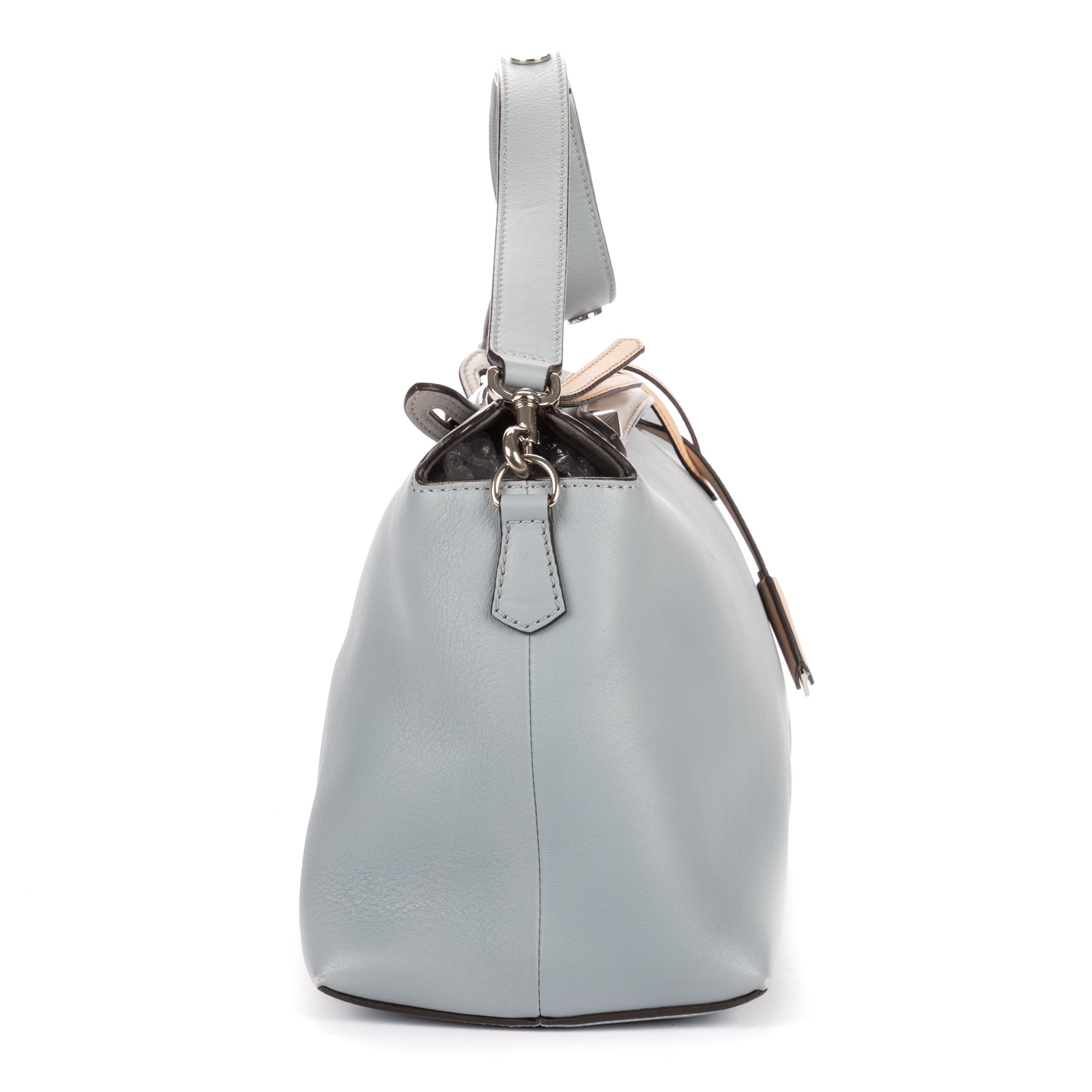 Sac porté épaule By The Way Medium en cuir de veau souple bleu clair