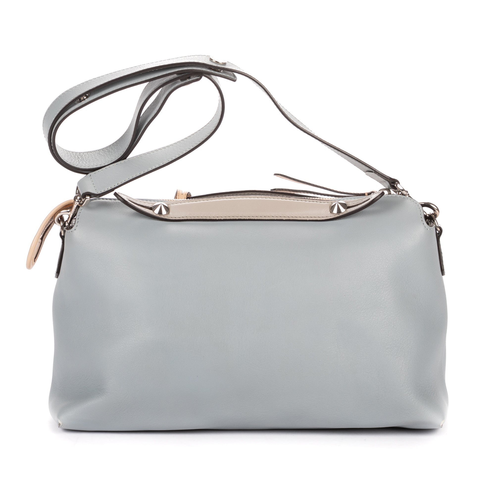 Sac porté épaule By The Way Medium en cuir de veau souple bleu clair