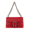 Shoulder Bag Medium Swarvoski Crystal Dionysus Medium Red Grained Calfskin Leather