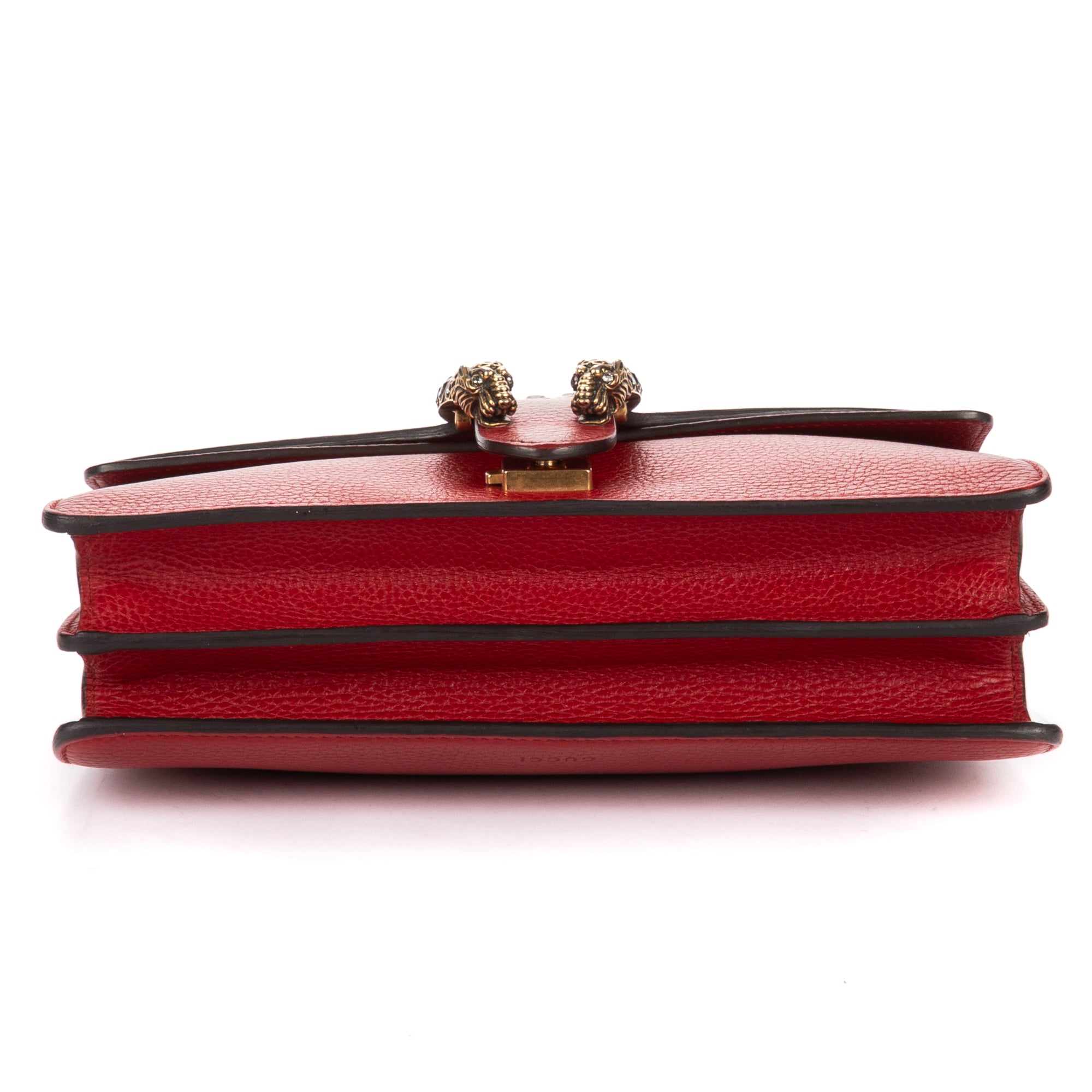 Shoulder Bag Medium Swarvoski Crystal Dionysus Medium Red Grained Calfskin Leather