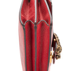 Shoulder Bag Medium Swarvoski Crystal Dionysus Medium Red Grained Calfskin Leather
