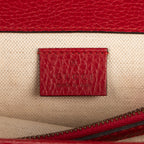 Shoulder Bag Medium Swarvoski Crystal Dionysus Medium Red Grained Calfskin Leather