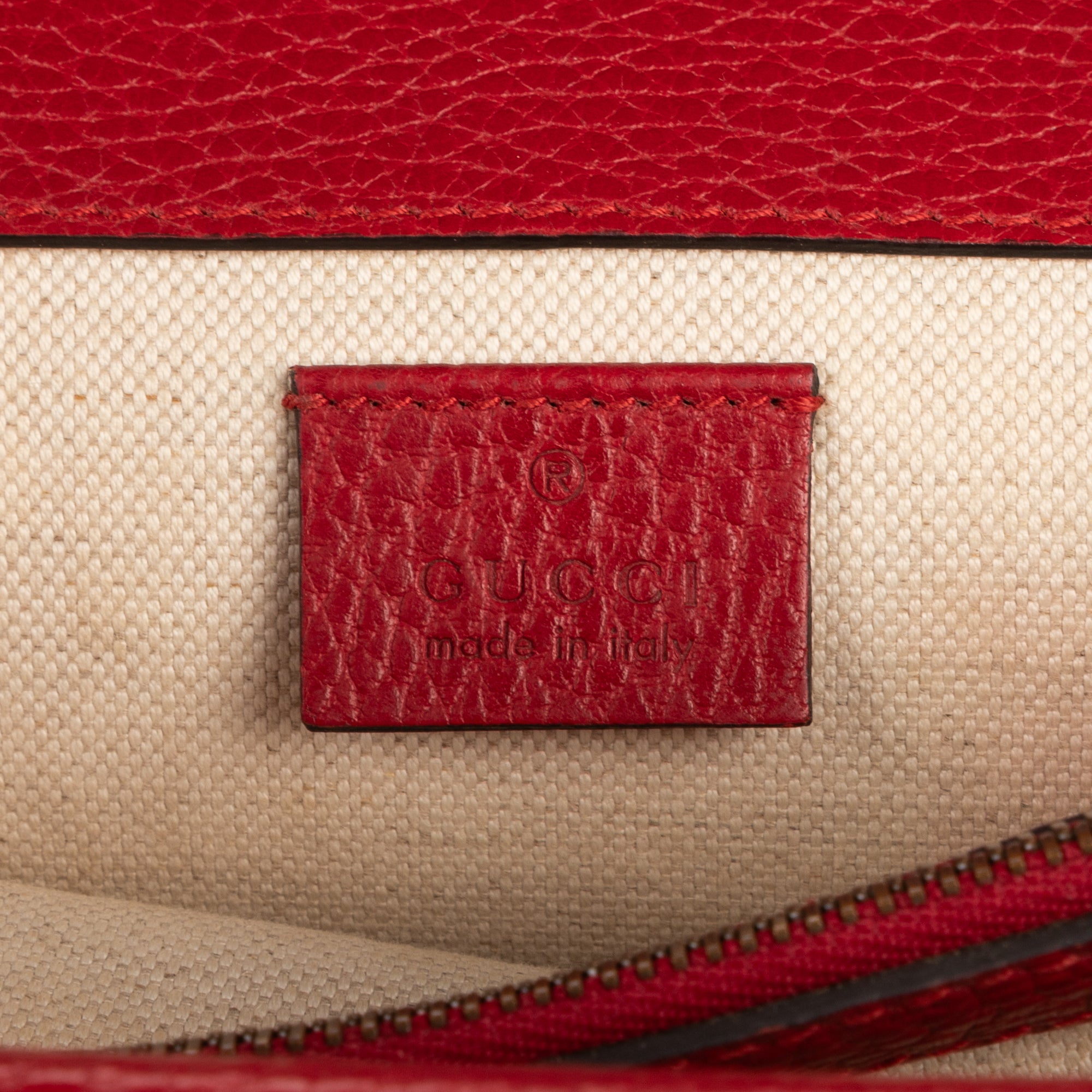Shoulder Bag Medium Swarvoski Crystal Dionysus Medium Red Grained Calfskin Leather