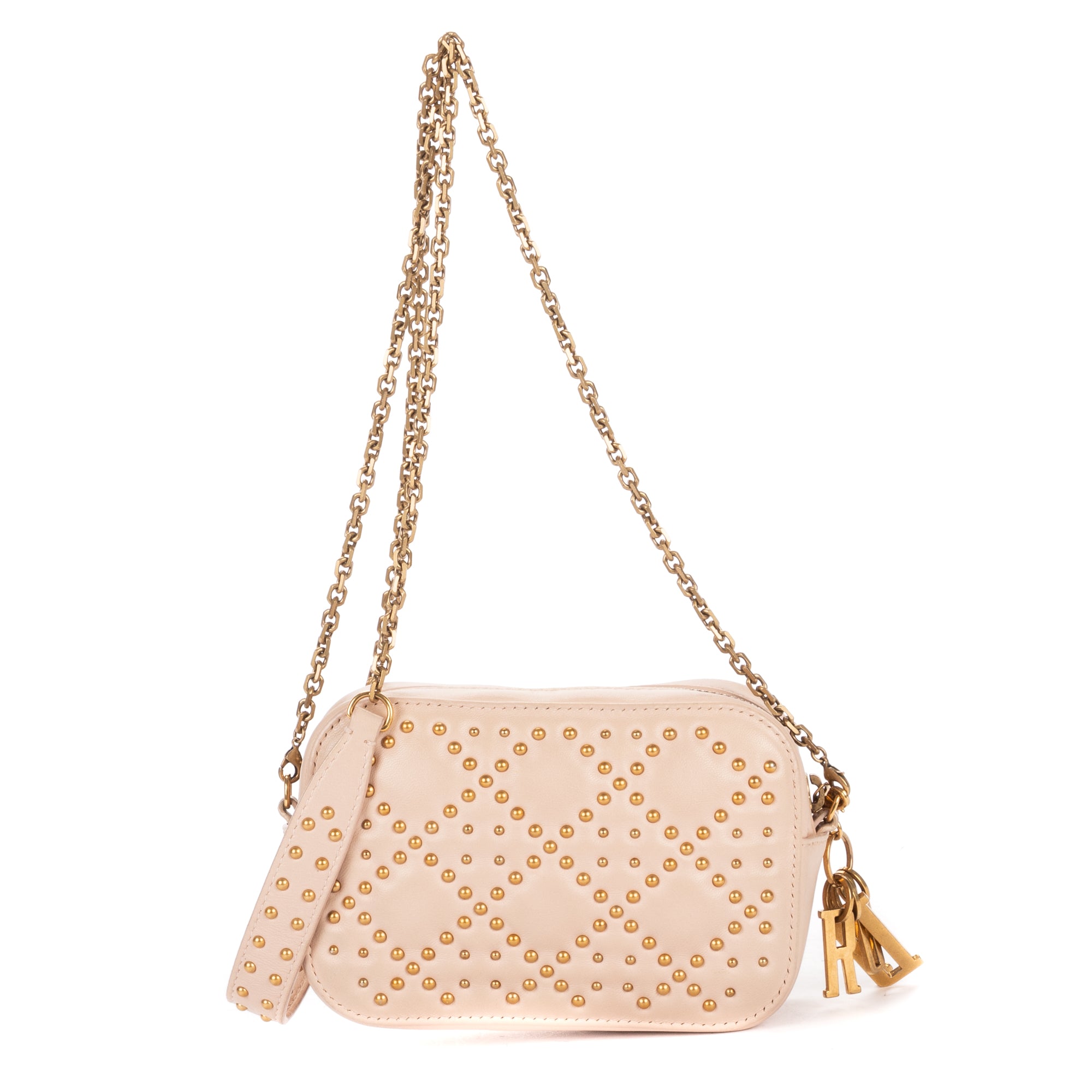 Shoulder Bag Mini Studded Lady Dior Mini Pink Cannage Studded Leather