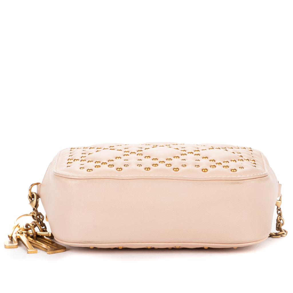 Shoulder Bag Mini Studded Lady Dior Mini Pink Cannage Studded Leather