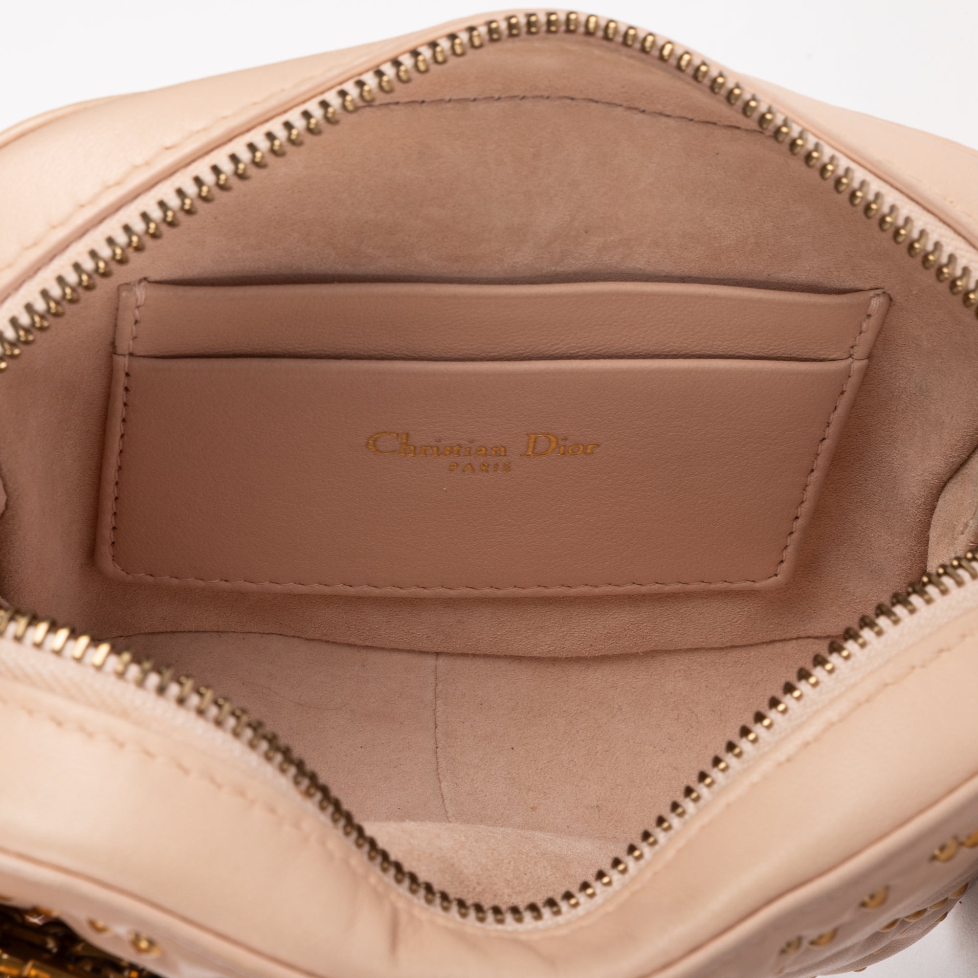Shoulder Bag Mini Studded Lady Dior Mini Pink Cannage Studded Leather