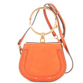 Shoulder Bag Nile Bracelet Crossbody Dark Orange Calfskin Leather