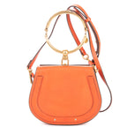 Shoulder Bag Nile Bracelet Crossbody Dark Orange Calfskin Leather