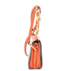 Shoulder Bag Nile Bracelet Crossbody Dark Orange Calfskin Leather