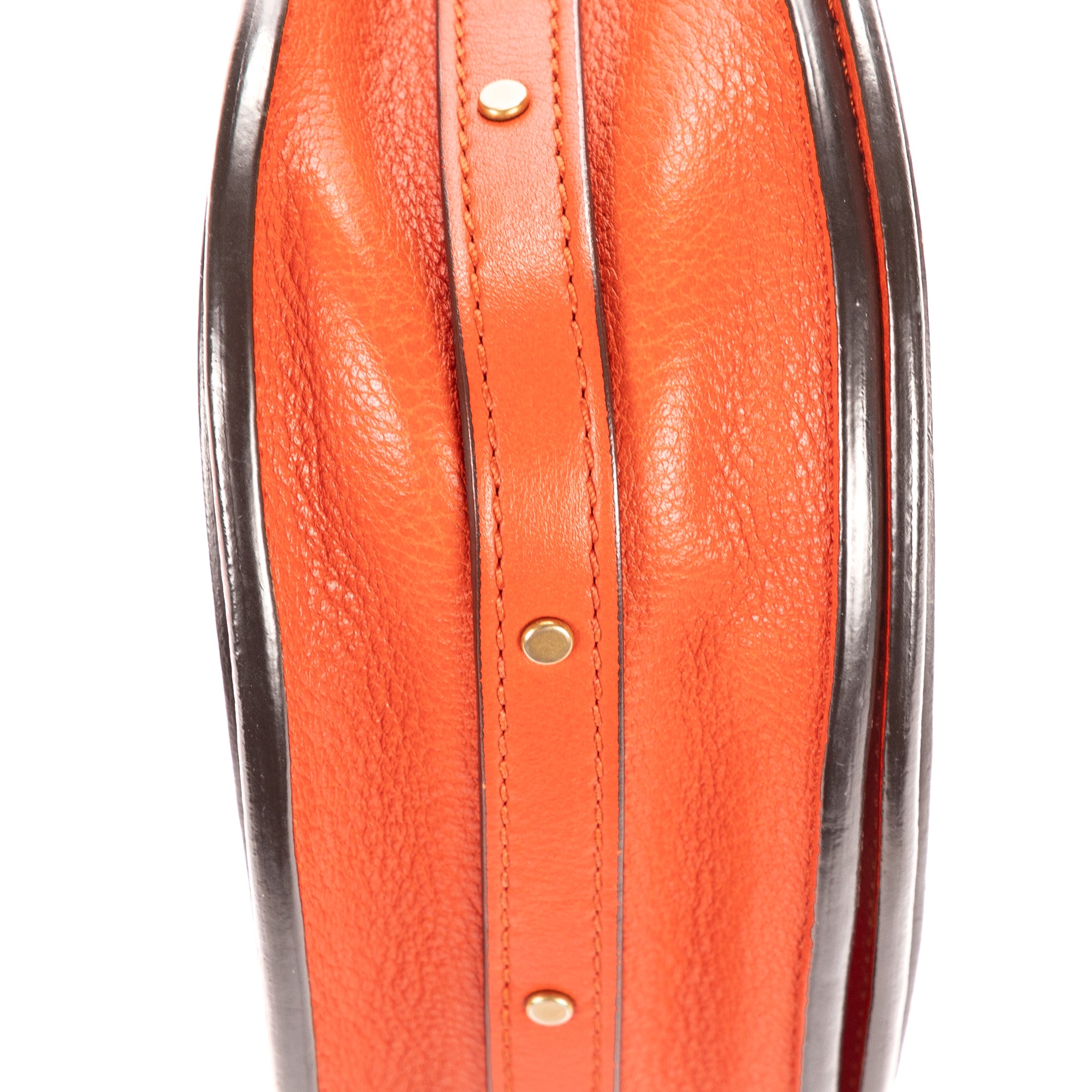 Shoulder Bag Nile Bracelet Crossbody Dark Orange Calfskin Leather