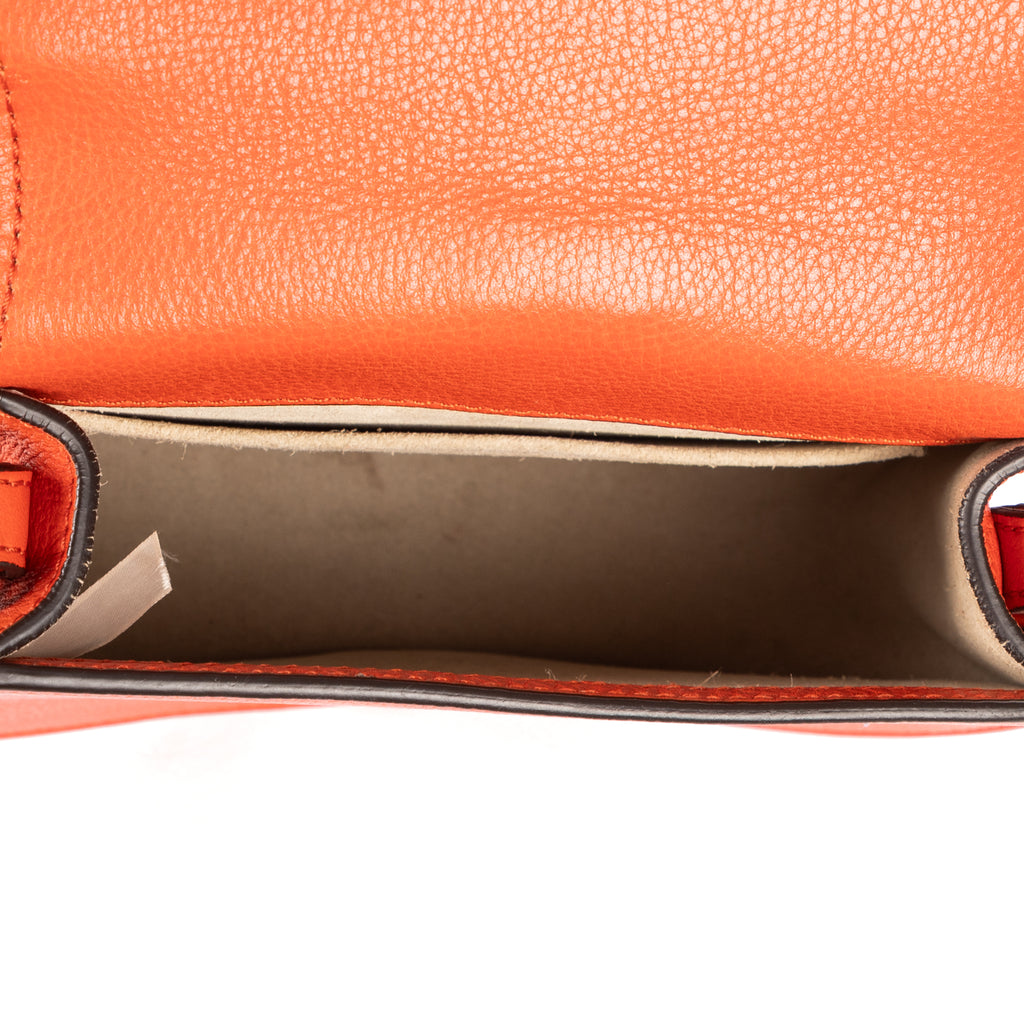 Shoulder Bag Nile Bracelet Crossbody Dark Orange Calfskin Leather