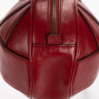 Sac bandoulière Mini Tifosa Ball Bag en cuir de veau grainé rouge