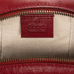 Sac bandoulière Mini Tifosa Ball Bag en cuir de veau grainé rouge