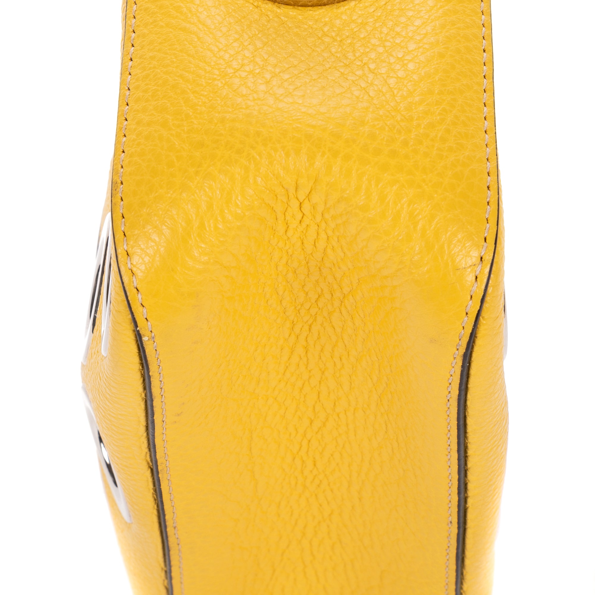 Sac à bandoulière Œillet Sac chaîne Bauletto Cuir Vitello Daino Jaune
