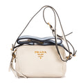 Shoulder Bag Camera Crossbody White Vitello Daino Leather