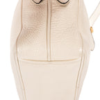 Shoulder Bag Camera Crossbody White Vitello Daino Leather
