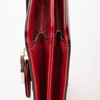 Shoulder Bag Small Interlocking GG Chain Crossbody Small Red Grained Calfskin Leather