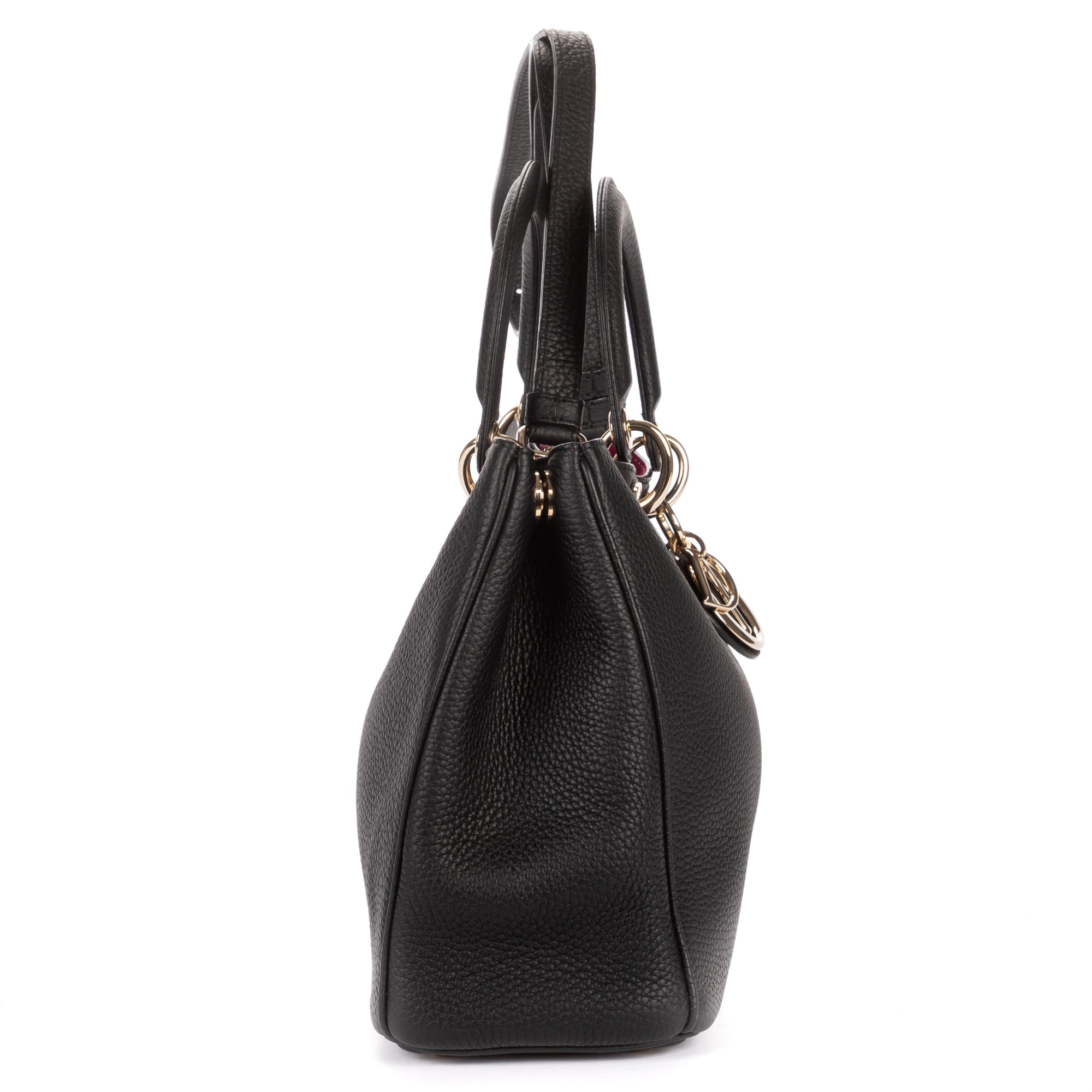 Shoulder Bag Diorissimo Tote Black Grained Calfskin Leather