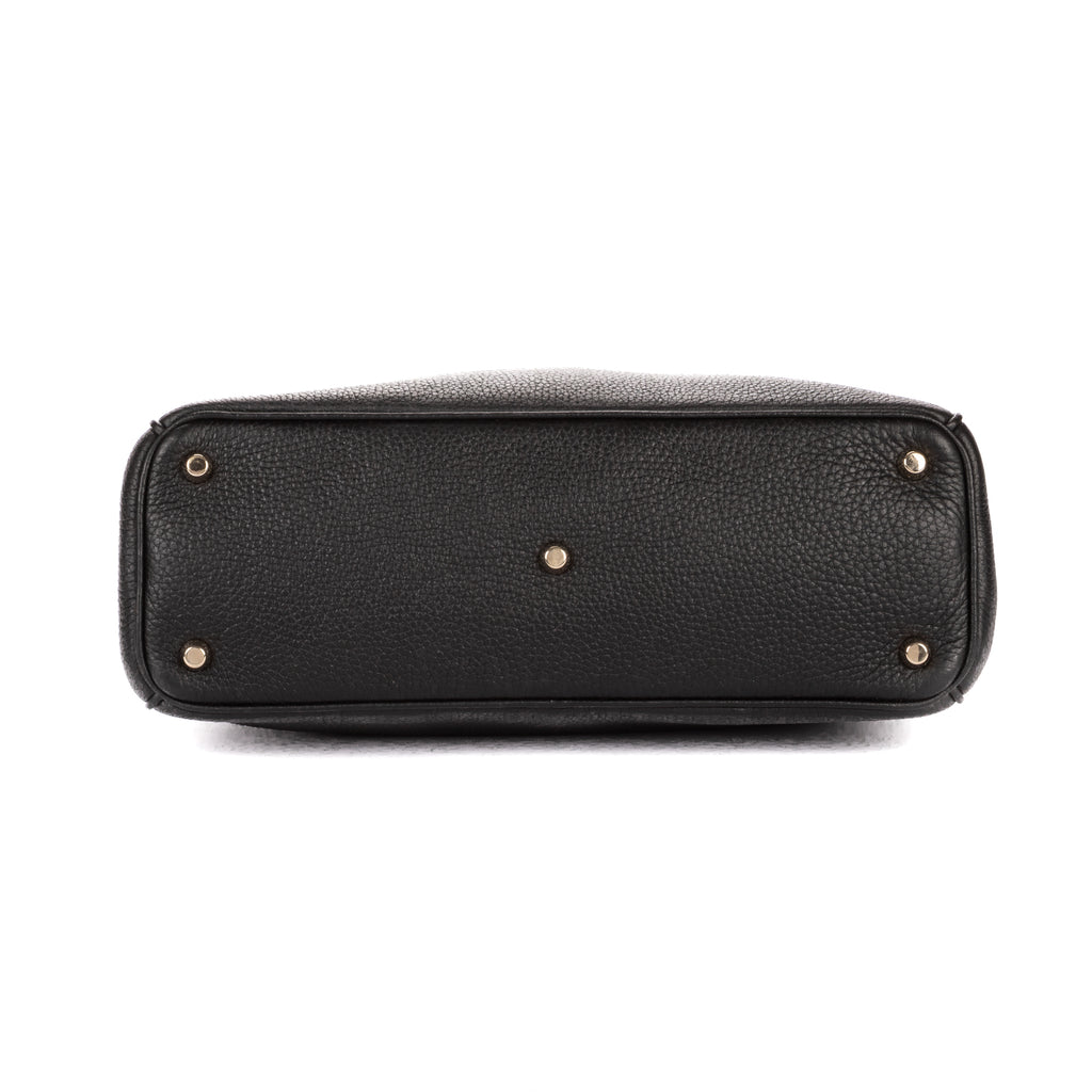 Shoulder Bag Diorissimo Tote Black Grained Calfskin Leather