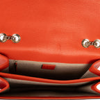 Shoulder Bag Medium Interlocking GG Chain Crossbody Medium Orange Grained Calfskin Leather