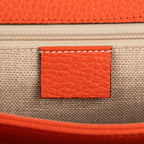 Shoulder Bag Medium Interlocking GG Chain Crossbody Medium Orange Grained Calfskin Leather